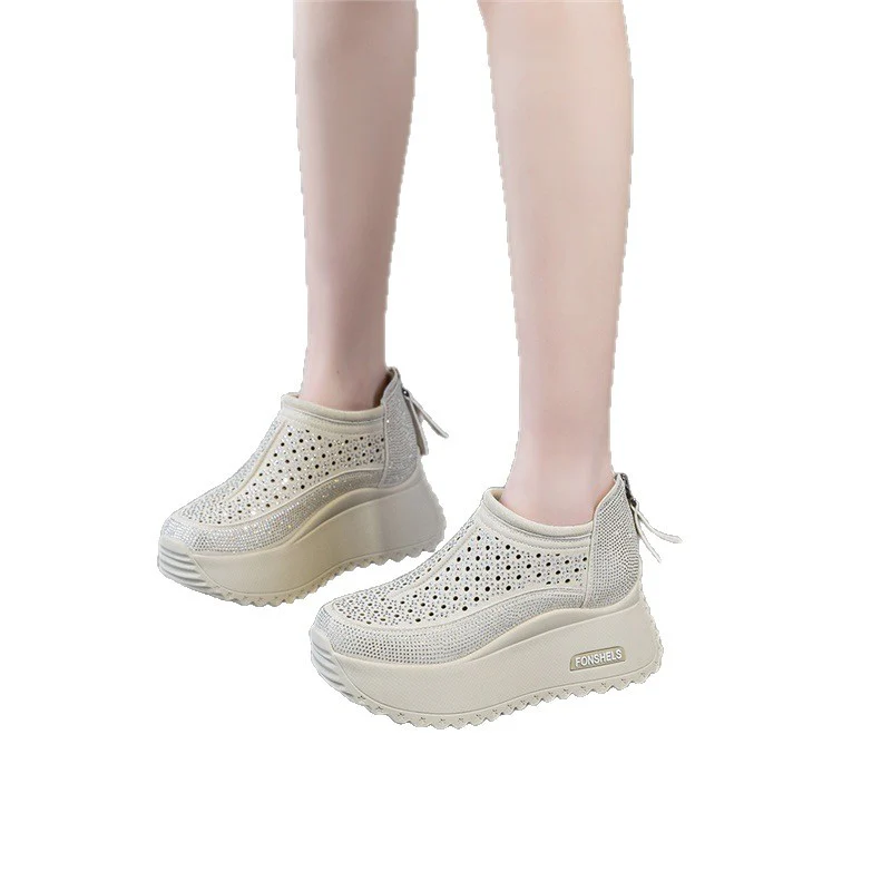 Damen Komfortable Plateau-Sneaker mit atmungsaktivem Obermaterial und modischem Design Heidi Mode - Image 5