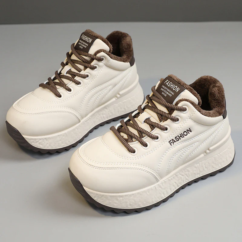 Damen Komfortable Plateau-Sneaker mit warmem Innenfutter Heidi Mode - Image 2