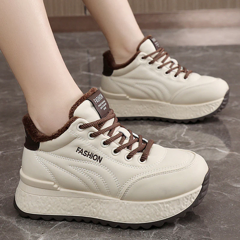 Damen Komfortable Plateau-Sneaker mit warmem Innenfutter Heidi Mode - Image 4