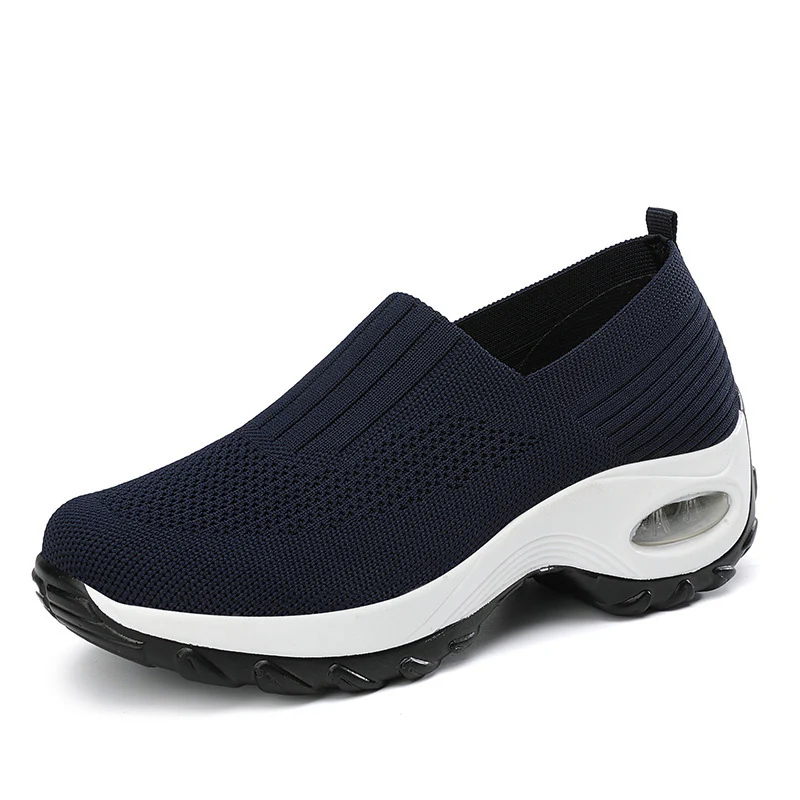 Damen Komfortable Slip-On Freizeitschuhe mit atmungsaktiver Strickoberfläche Heidi Mode - Image 6