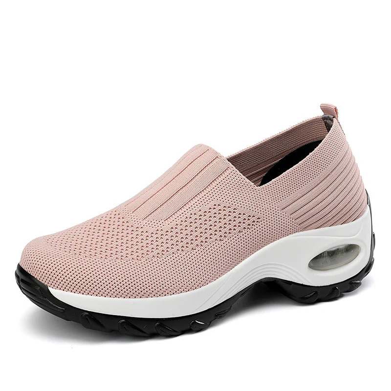 Damen Komfortable Slip-On Freizeitschuhe mit atmungsaktiver Strickoberfläche Heidi Mode - Image 8
