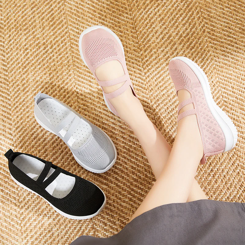 Damen Komfortable Slip-On Freizeitschuhe mit elastischen Riemen Heidi Mode - Image 2