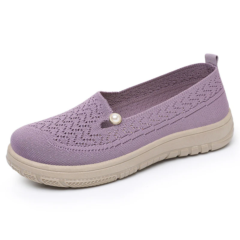 Damen Komfortable Slip-On Freizeitschuhe mit luftdurchlässigem Strickdesign Heidi Mode - Image 6