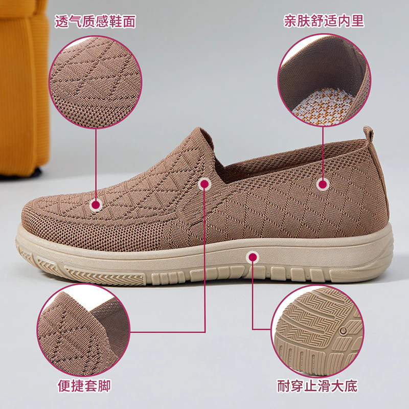 Damen Komfortable Slip-On Freizeitschuhe mit strukturiertem Obermaterial Heidi Mode - Image 2