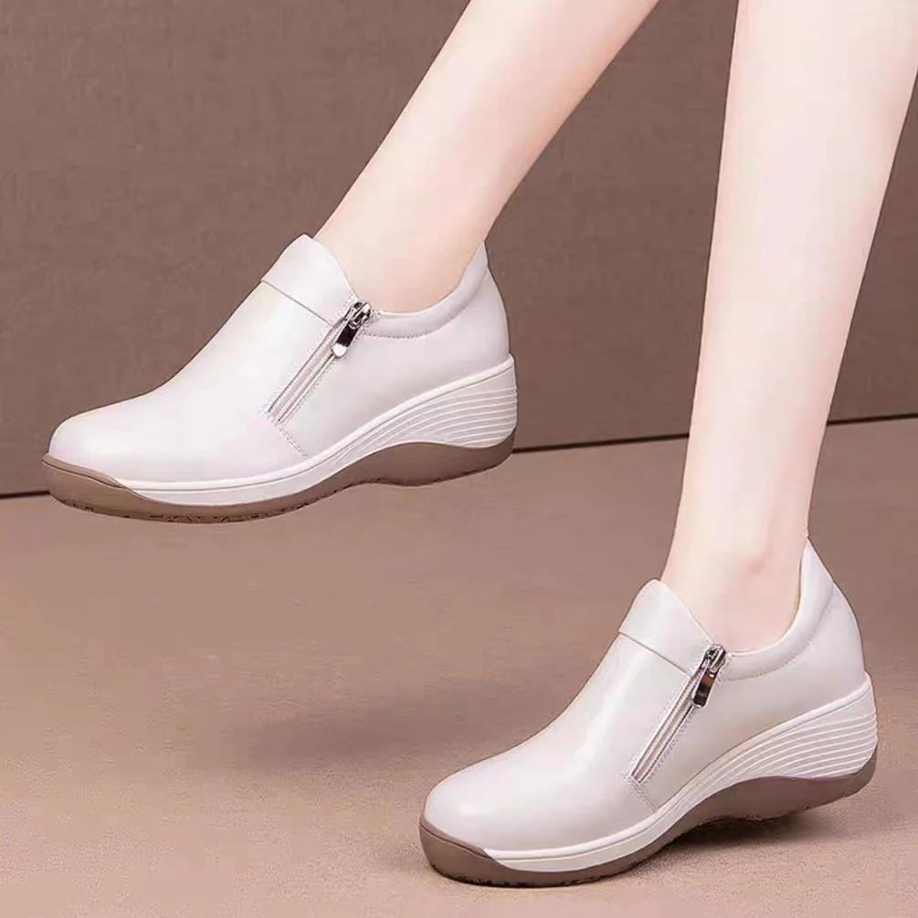 Damen Komfortable Slip-On Schuhe mit modischem Reißverschluss und gedämpfter Sohle Heidi Mode - Image 7