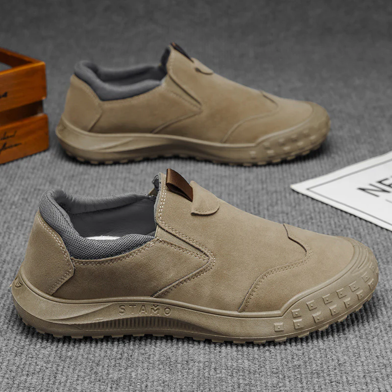 Damen Komfortable Slip-On Schuhe mit rutschfester Sohle und atmungsaktivem Futter Heidi Mode