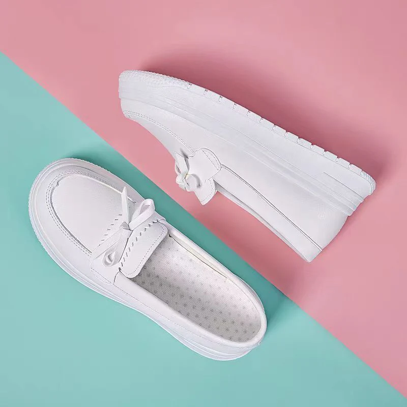 Damen komfortable Slip-On-Sneaker mit eleganter Schleifenapplikation Heidi Mode - Image 4
