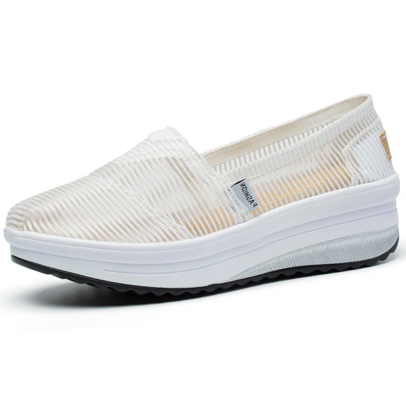 Damen Komfortable Slip-On Sneakers mit atmungsaktiver Oberflächenstruktur Heidi Mode - Image 5