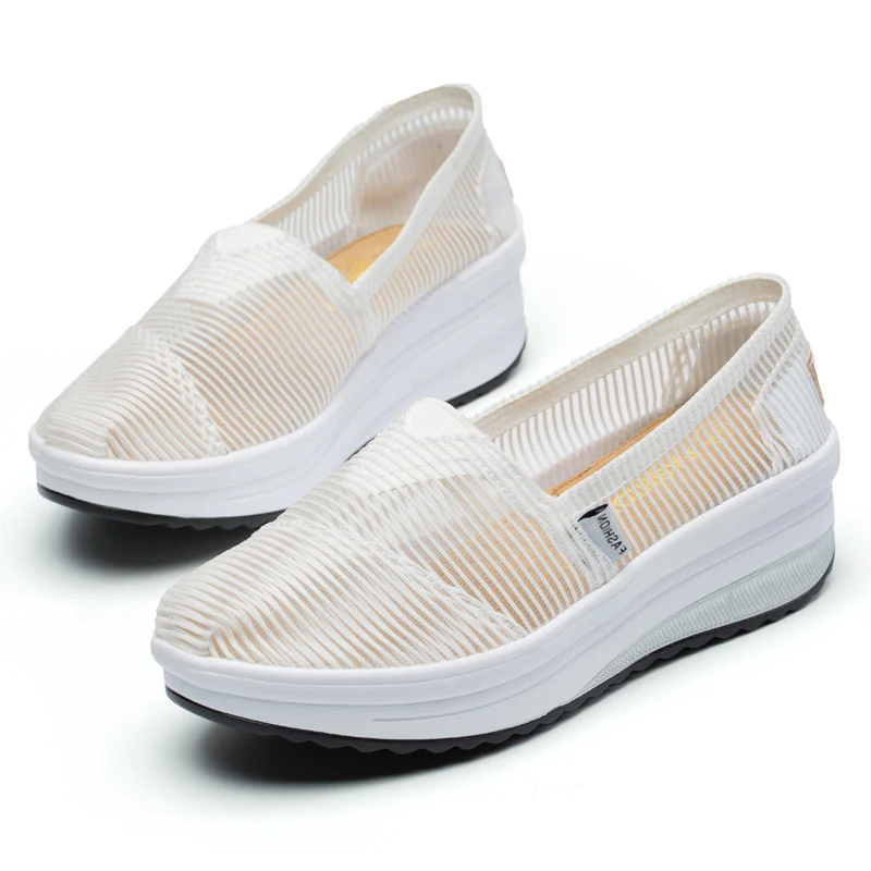 Damen Komfortable Slip-On Sneakers mit atmungsaktiver Oberflächenstruktur Heidi Mode - Image 6