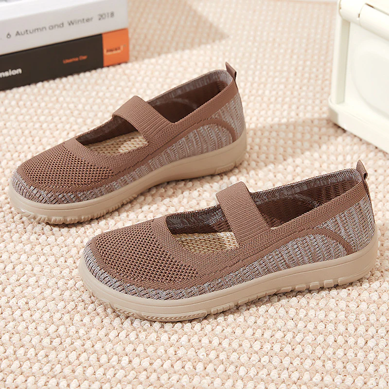 Damen Komfortable Slip-On Sneakers mit elastischem Riemen und atmungsaktivem Obermaterial Heidi Mode