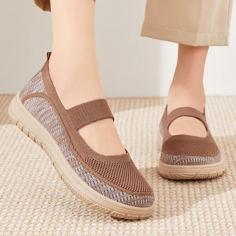 Damen Komfortable Slip-On Sneakers mit elastischem Riemen und atmungsaktivem Obermaterial Heidi Mode - Image 3