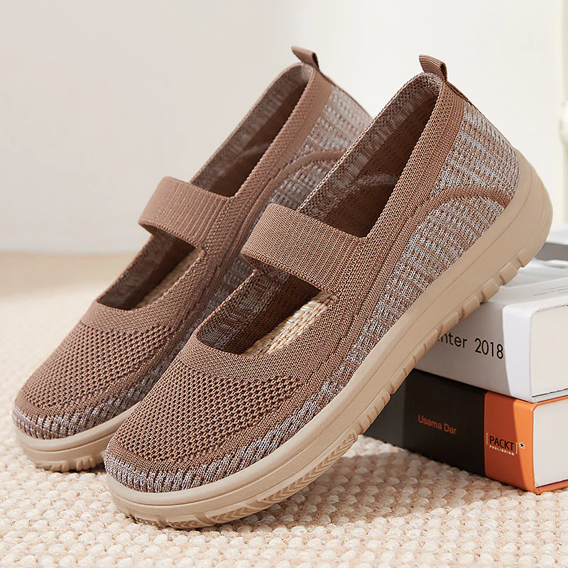 Damen Komfortable Slip-On Sneakers mit elastischem Riemen und atmungsaktivem Obermaterial Heidi Mode - Image 5