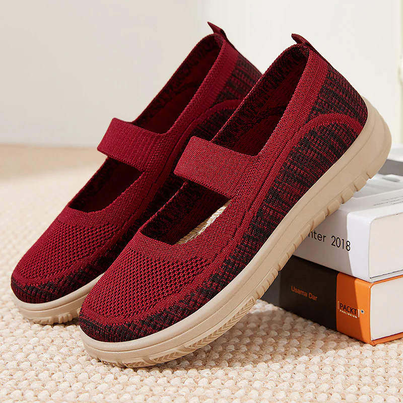 Damen Komfortable Slip-On Sneakers mit elastischem Riemen und atmungsaktivem Obermaterial Heidi Mode - Image 6
