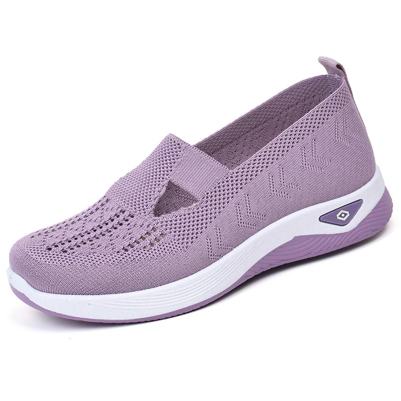 Damen Komfortable Slip-On Sneakers mit luftdurchlässigem Strickdesign Heidi Mode - Image 14