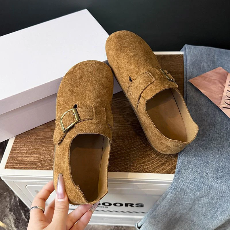 Damen Komfortable Slipper aus hochwertigem Wildleder Heidi Mode