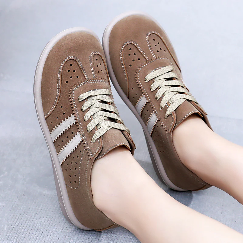 Damen Komfortable Sneaker aus Veloursleder mit atmungsaktiven Eigenschaften Heidi Mode - Image 3