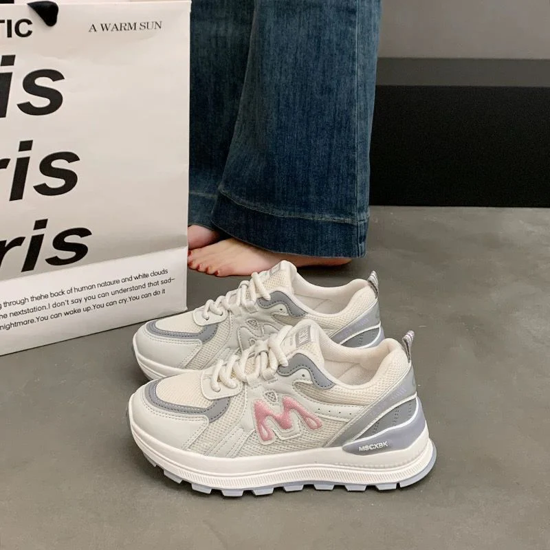 Damen Komfortable Sneaker mit atmungsaktivem Mesh-Obermaterial und stoßdämpfender Sohle Heidi Mode