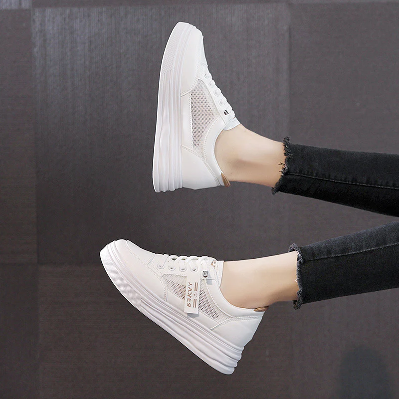 Damen Komfortable Sneaker mit atmungsaktivem Netz-Obermaterial und flexiblem Design Heidi Mode - Image 3