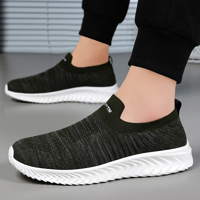 Damen Komfortable Sneaker mit elastischem Strickoberteil und rutschfester Sohle Heidi Mode - Image 3