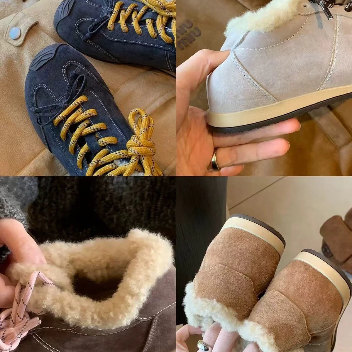Damen Komfortable Sneaker mit flauschigem Innenfutter und modischem Design Heidi Mode - Image 2