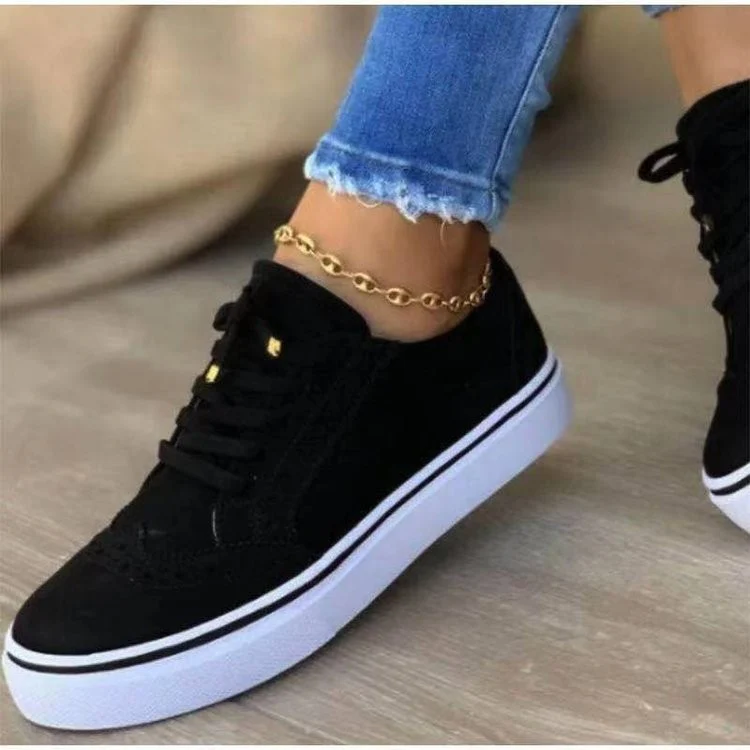 Damen Komfortable Sneaker mit modischem Broguedesign Heidi Mode - Image 2