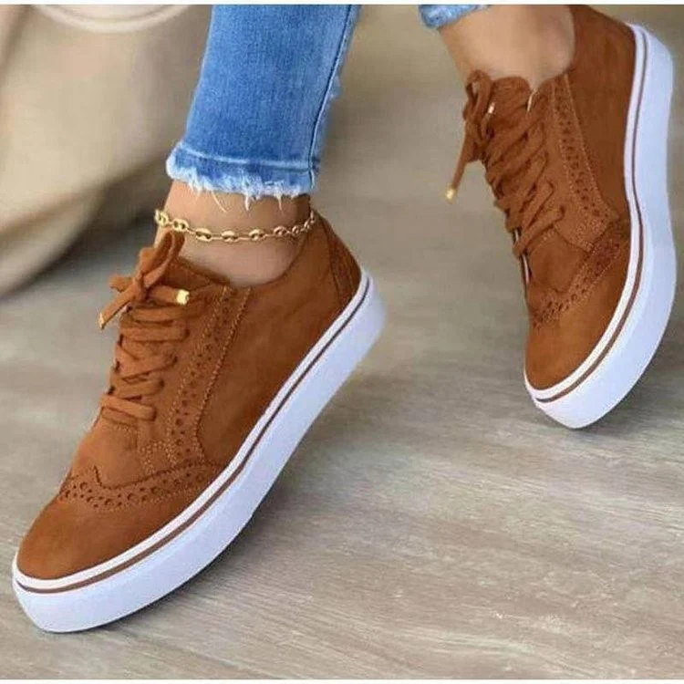 Damen Komfortable Sneaker mit modischem Broguedesign Heidi Mode - Image 9