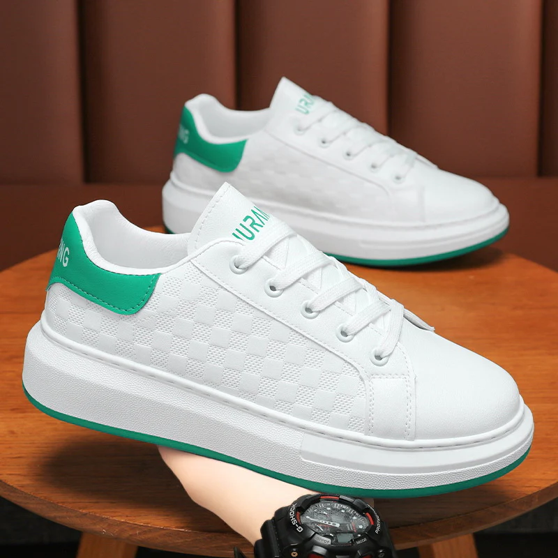 Damen Komfortable Sneaker mit schickem Karomuster und flexibler Laufsohle Heidi Mode