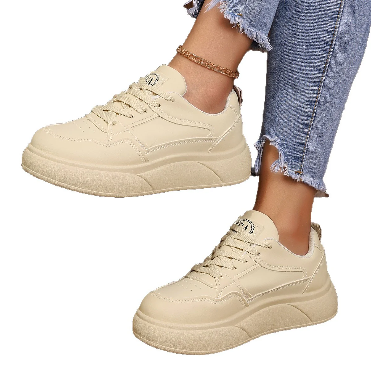 Damen Komfortable Sneakers mit dicker Laufsohle und modischem Design Heidi Mode - Image 5