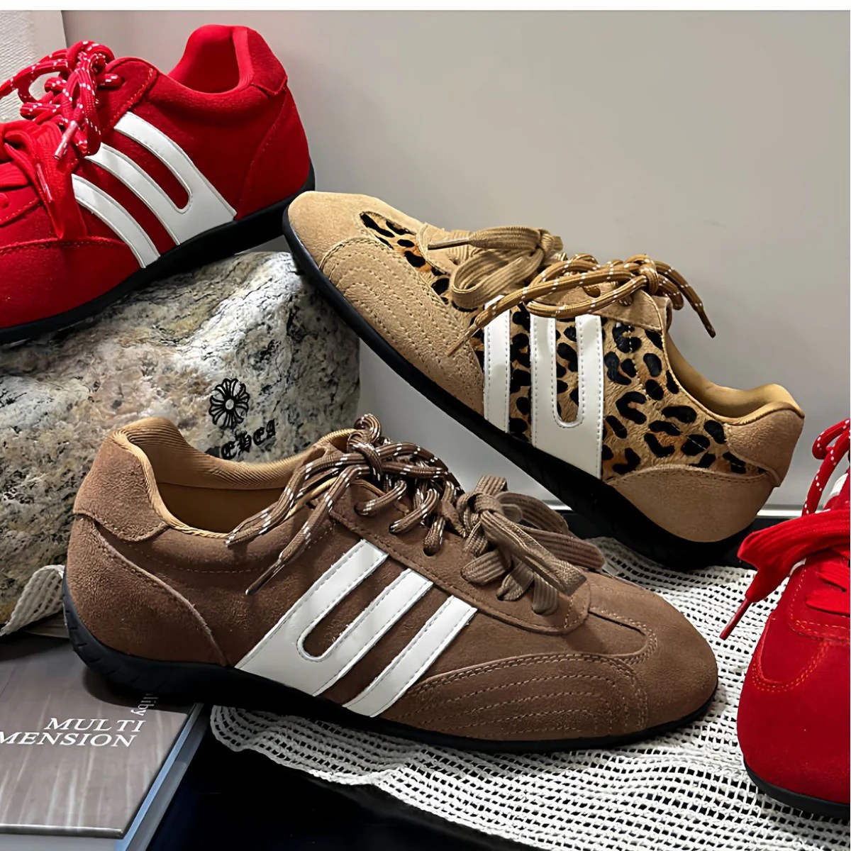 Damen Komfortable Sportliche Sneaker mit atmungsaktivem Obermaterial Heidi Mode