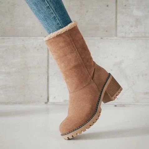 Damen Komfortable Stiefeletten mit kuscheligem Kunstfellrand und moderner Sohle Heidi Mode - Image 3