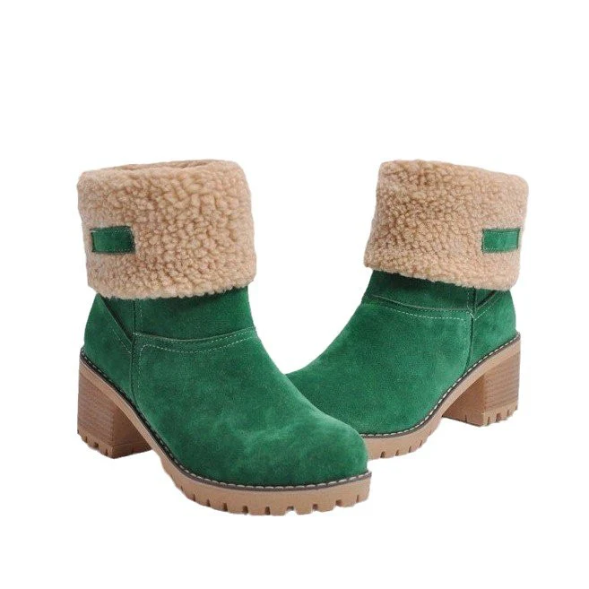 Damen Komfortable Stiefeletten mit kuscheligem Kunstfellrand und moderner Sohle Heidi Mode - Image 5