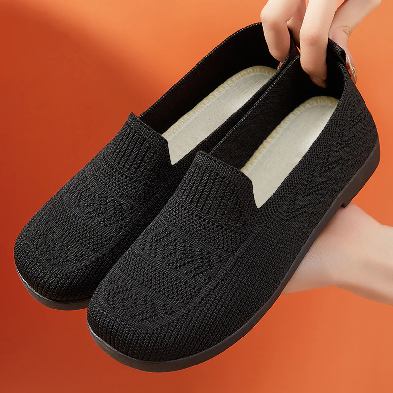 Damen Komfortable Strick-Slipper mit elastischem Einstieg und rutschfester Sohle Heidi Mode - Image 2