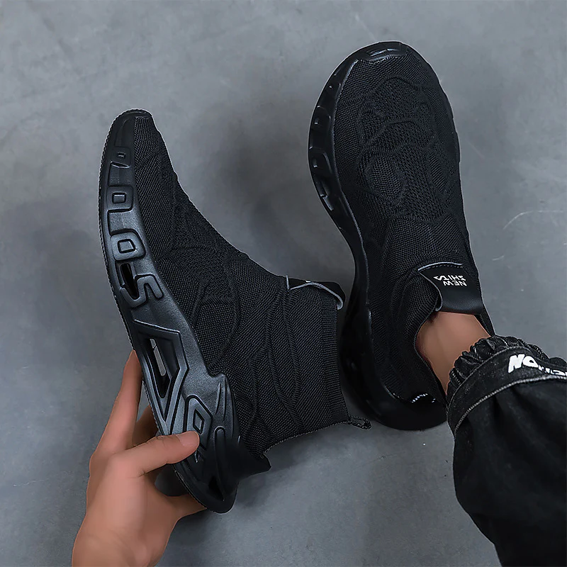 Damen Komfortable Strick-Sneaker mit hohem Schaft und flexiblem Design Heidi Mode - Image 3