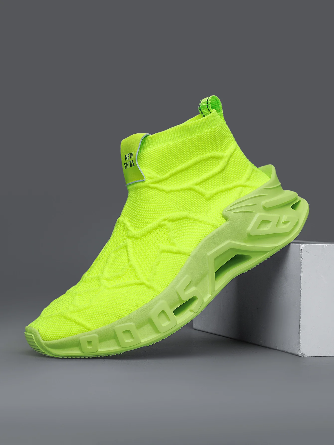 Damen Komfortable Strick-Sneaker mit hohem Schaft und flexiblem Design Heidi Mode - Image 6