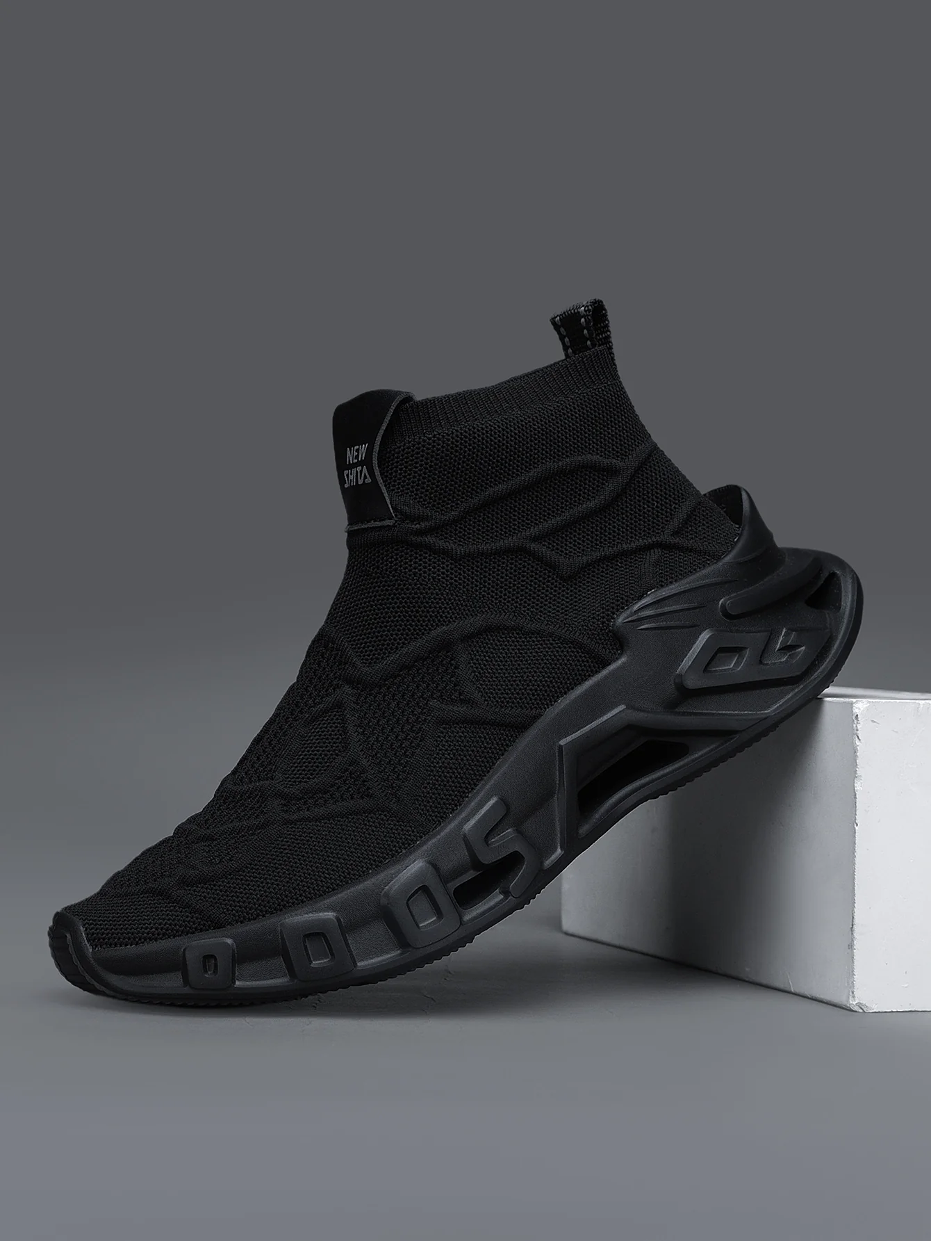 Damen Komfortable Strick-Sneaker mit hohem Schaft und flexiblem Design Heidi Mode - Image 9