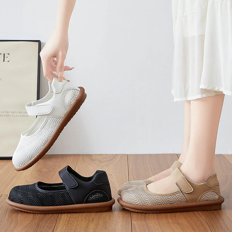 Damen Komfortable und atmungsaktive Klettverschluss-Schuhe Heidi Mode - Image 4