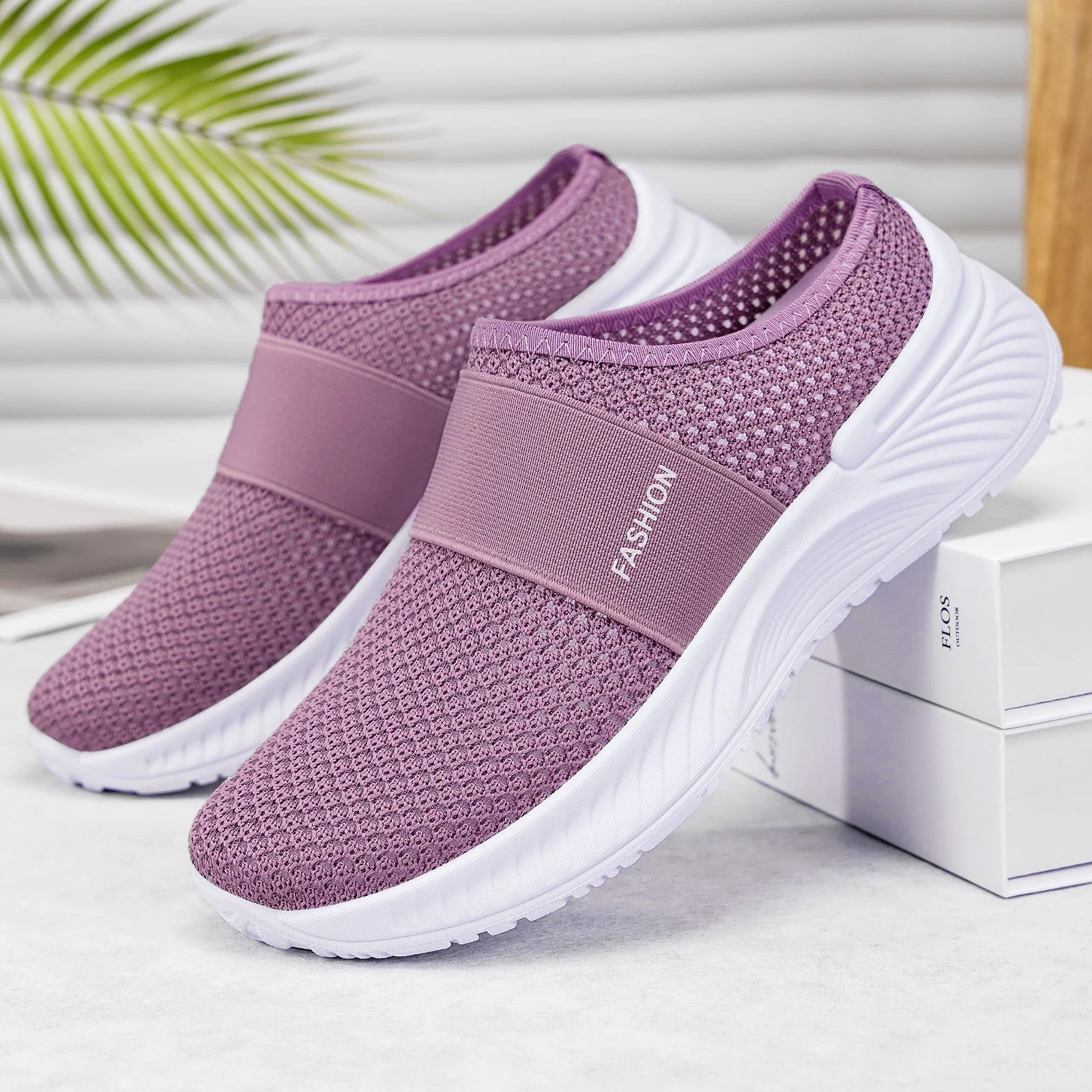 Damen Komfortable und atmungsaktive Slip-On Freizeitschuhe Heidi Mode - Image 3