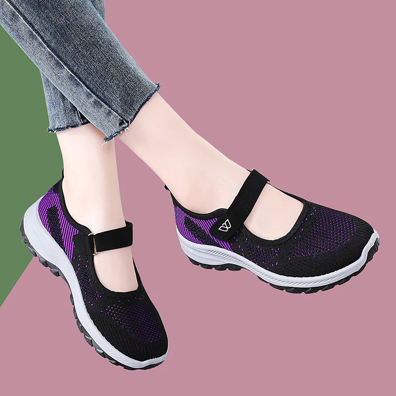 Damen Komfortable und atmungsaktive Sportschuhe mit Klettverschluss Heidi Mode - Image 2