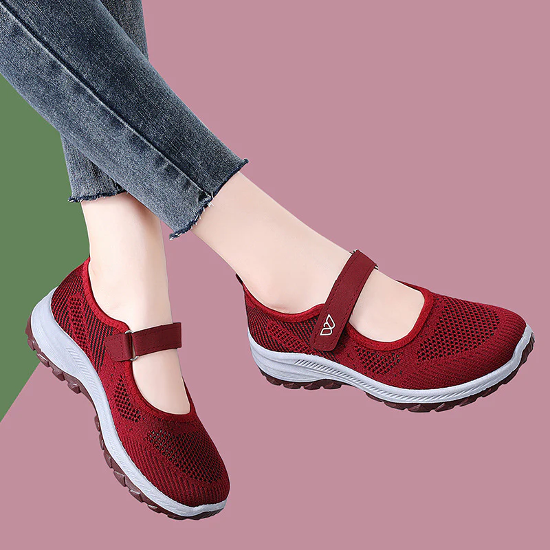 Damen Komfortable und atmungsaktive Sportschuhe mit Klettverschluss Heidi Mode - Image 3