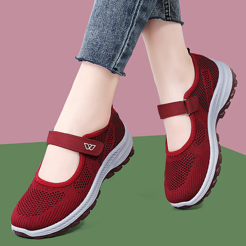 Damen Komfortable und atmungsaktive Sportschuhe mit Klettverschluss Heidi Mode - Image 7