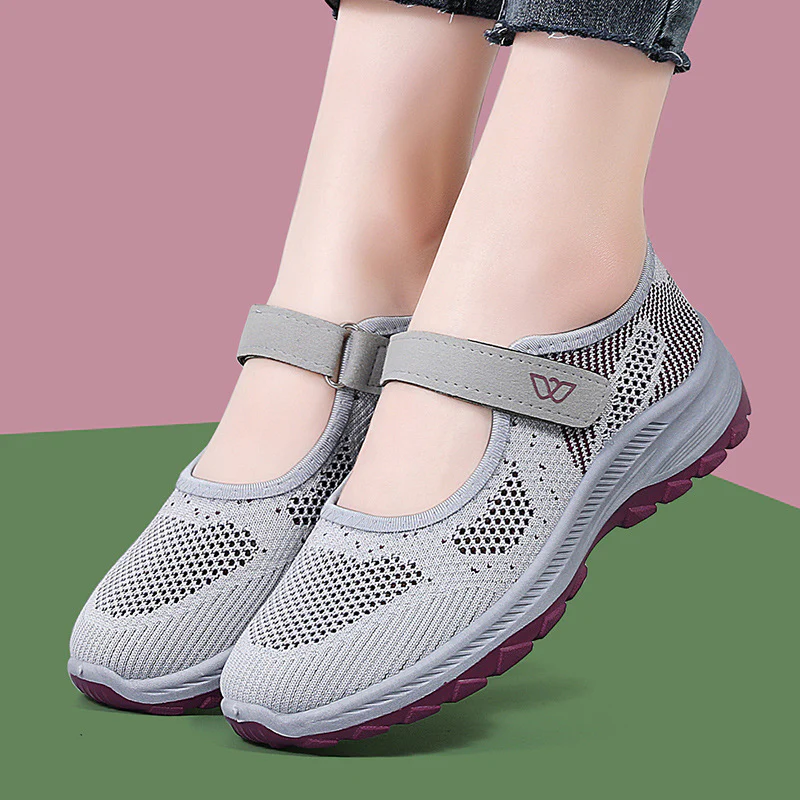 Damen Komfortable und atmungsaktive Sportschuhe mit Klettverschluss Heidi Mode - Image 8