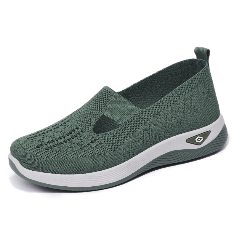 Damen Komfortable und luftige Slip-On Sneakers mit Strickoberfläche Heidi Mode - Image 12