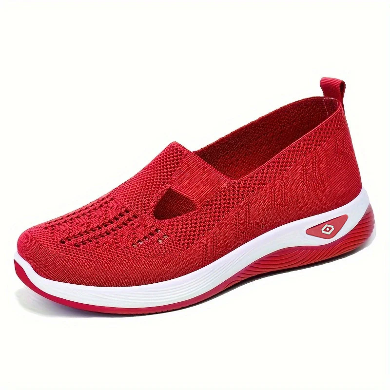 Damen Komfortable und luftige Slip-On Sneakers mit Strickoberfläche Heidi Mode - Image 13