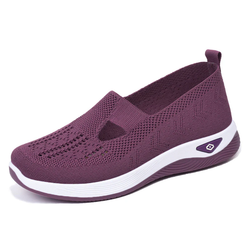 Damen Komfortable und luftige Slip-On Sneakers mit Strickoberfläche Heidi Mode - Image 14