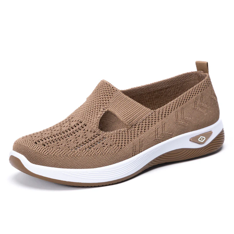 Damen Komfortable und luftige Slip-On Sneakers mit Strickoberfläche Heidi Mode - Image 16