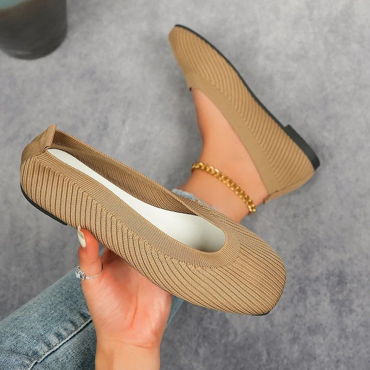 Damen Komfortable und Modische Ballerinas mit Strukturiertem Obermaterial Heidi-Mode - Image 4