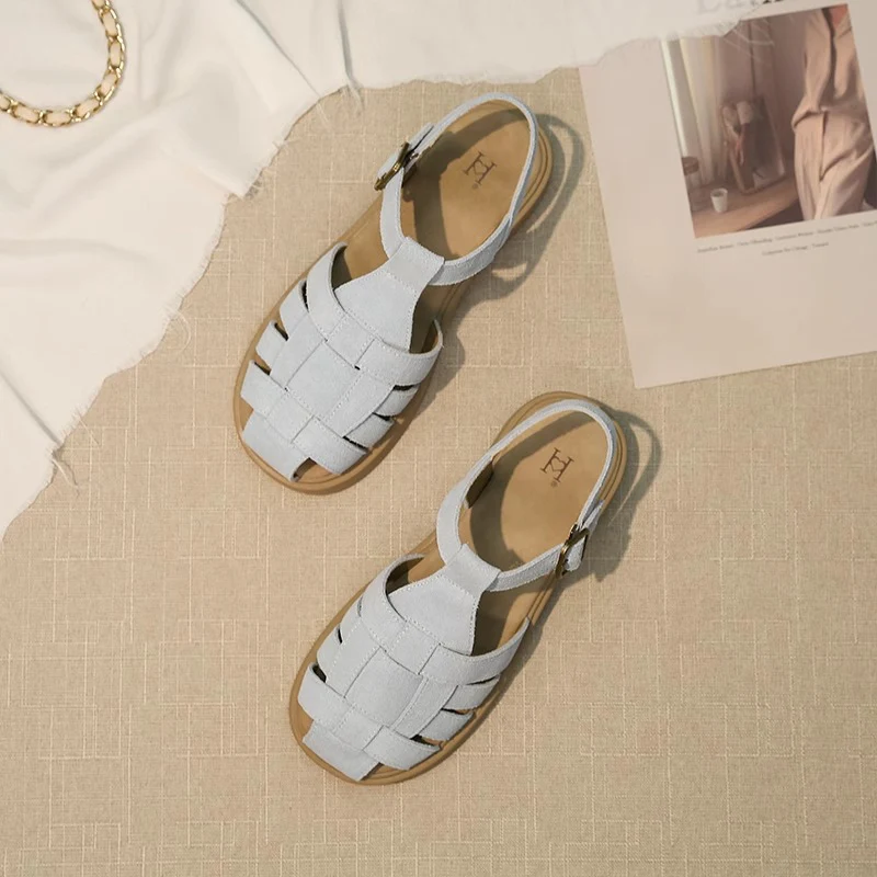 Damen Komfortable und modische Riemchensandalen mit geflochtenem Design Heidi Mode - Image 4