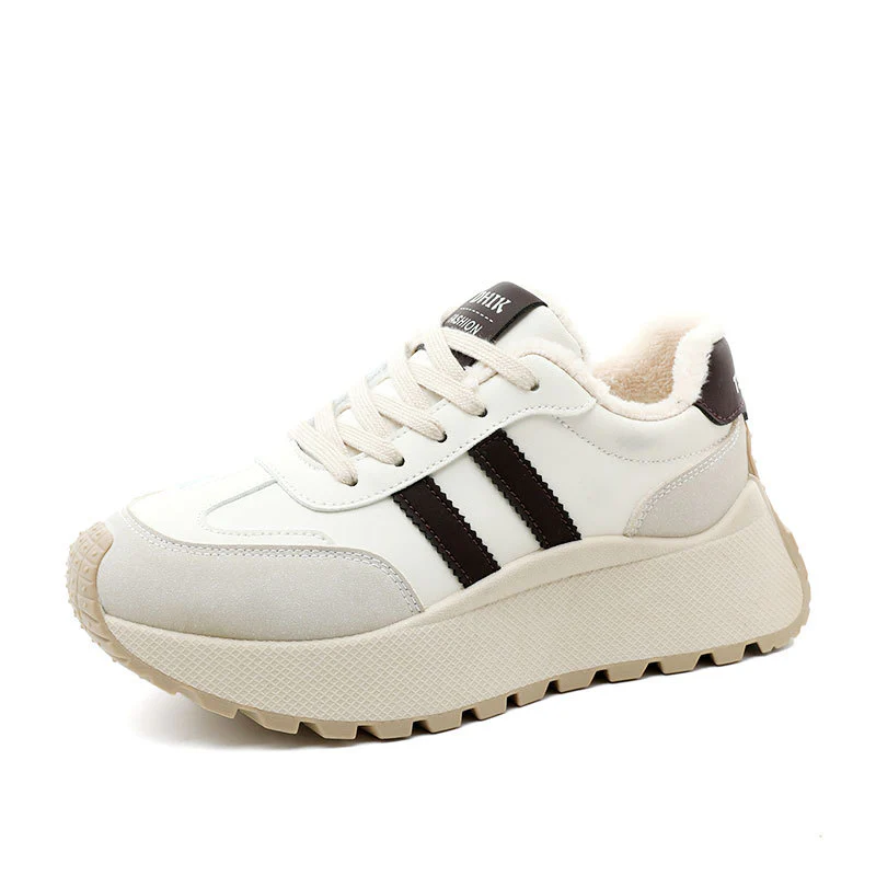Damen Komfortable und warme High-Top Sneakers mit Fleece-Innenfutter Heidi Mode - Image 2