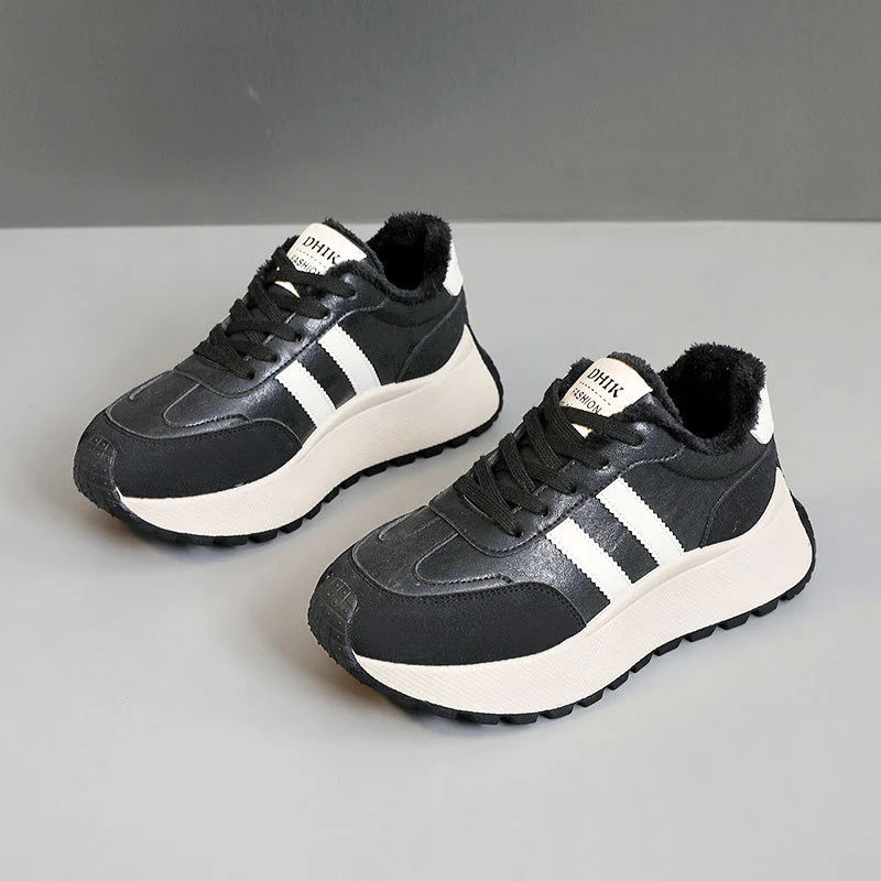 Damen Komfortable und warme High-Top Sneakers mit Fleece-Innenfutter Heidi Mode - Image 8