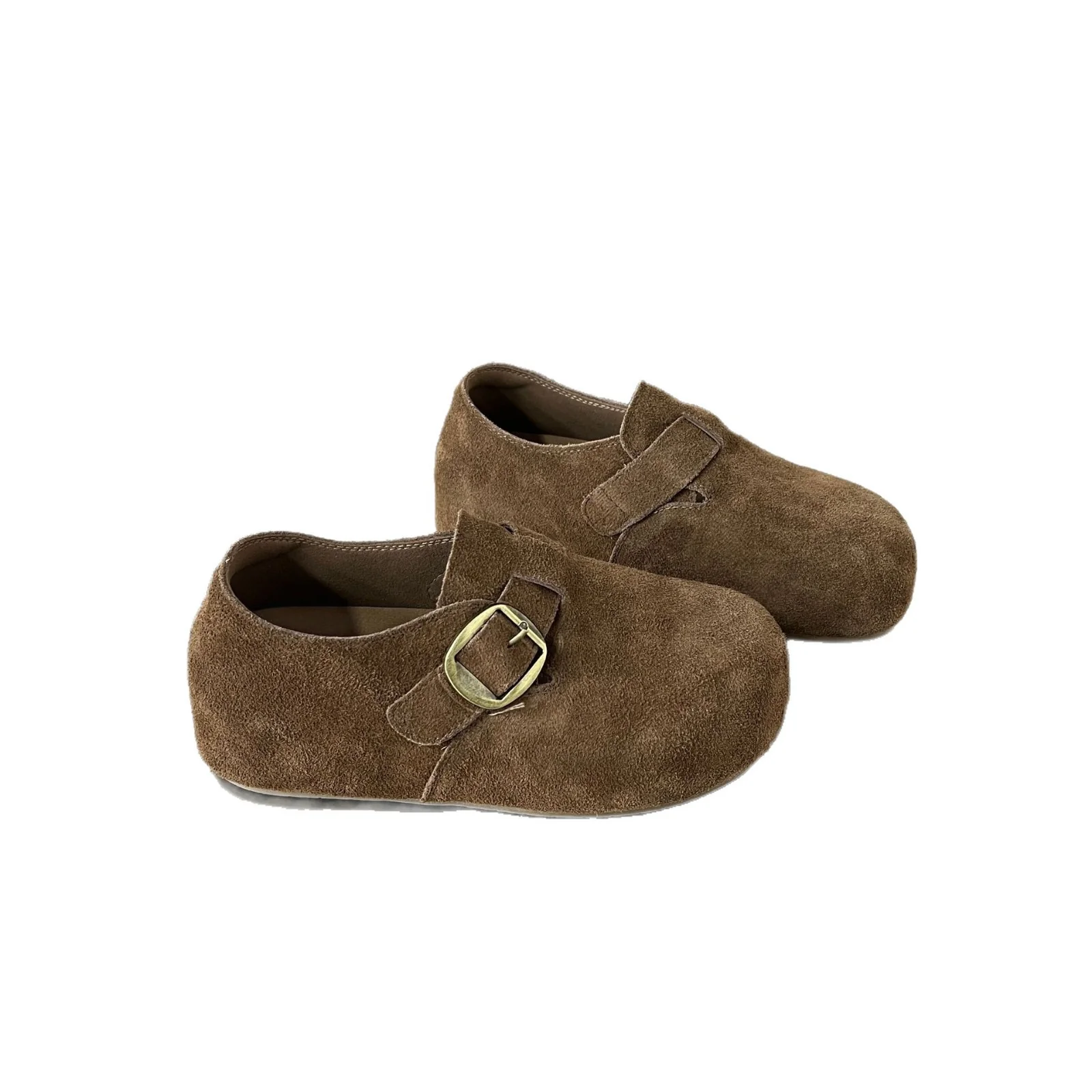 Damen Komfortable Wildleder-Clogs mit dekorativem Schnallenverschluss Heidi Mode - Image 5